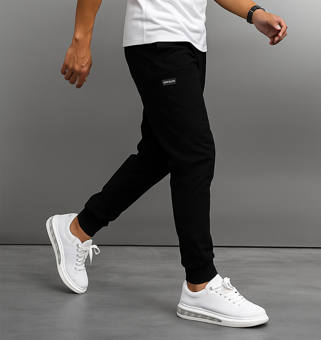 Men'S High Stretch Multi-Pocket Skinny Cargo Pants Multi-Pocket Sweatpants Solid Color Casual Work Outdoor Joggers Trousers