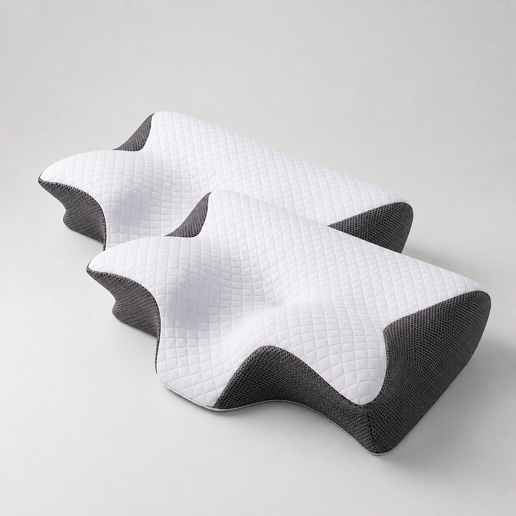 TRYLUXE™ Almofada Cervical Ergonómica 2 em 1
