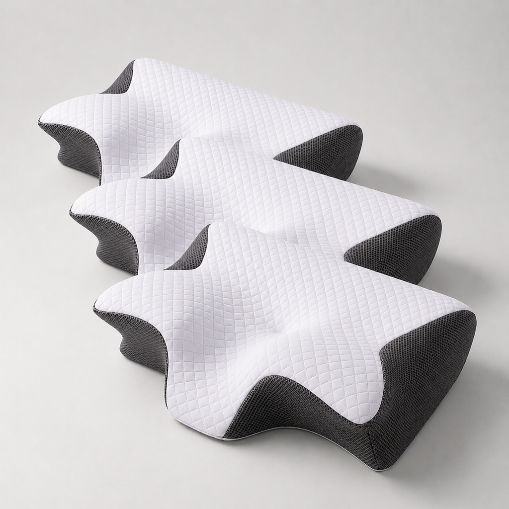 TRYLUXE™ Almofada Cervical Ergonómica 2 em 1